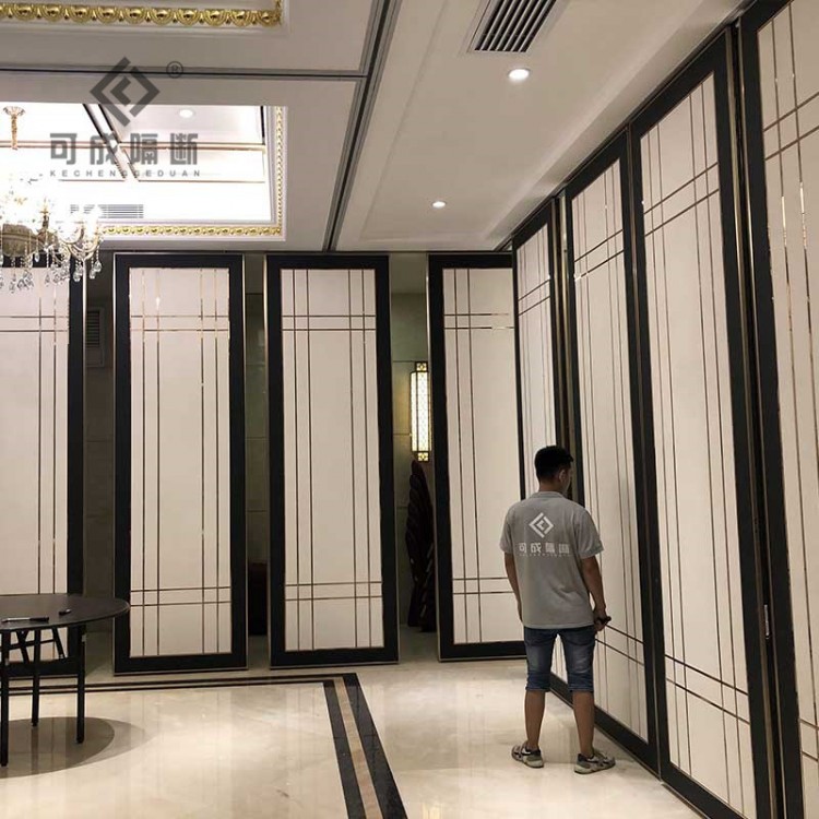 酒店活动隔断墙 办公室移动屏风隔板饭店包厢折叠隔断
